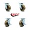 Service Caster 5 Inch High Temp Phenolic Swivel Caster Set with Roller Bearings 2 Brakes SCC SCC-30CS520-PHRHT-2-TLB-2 - alternate 2